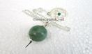 Green aventurine ball pendulum with pentacle